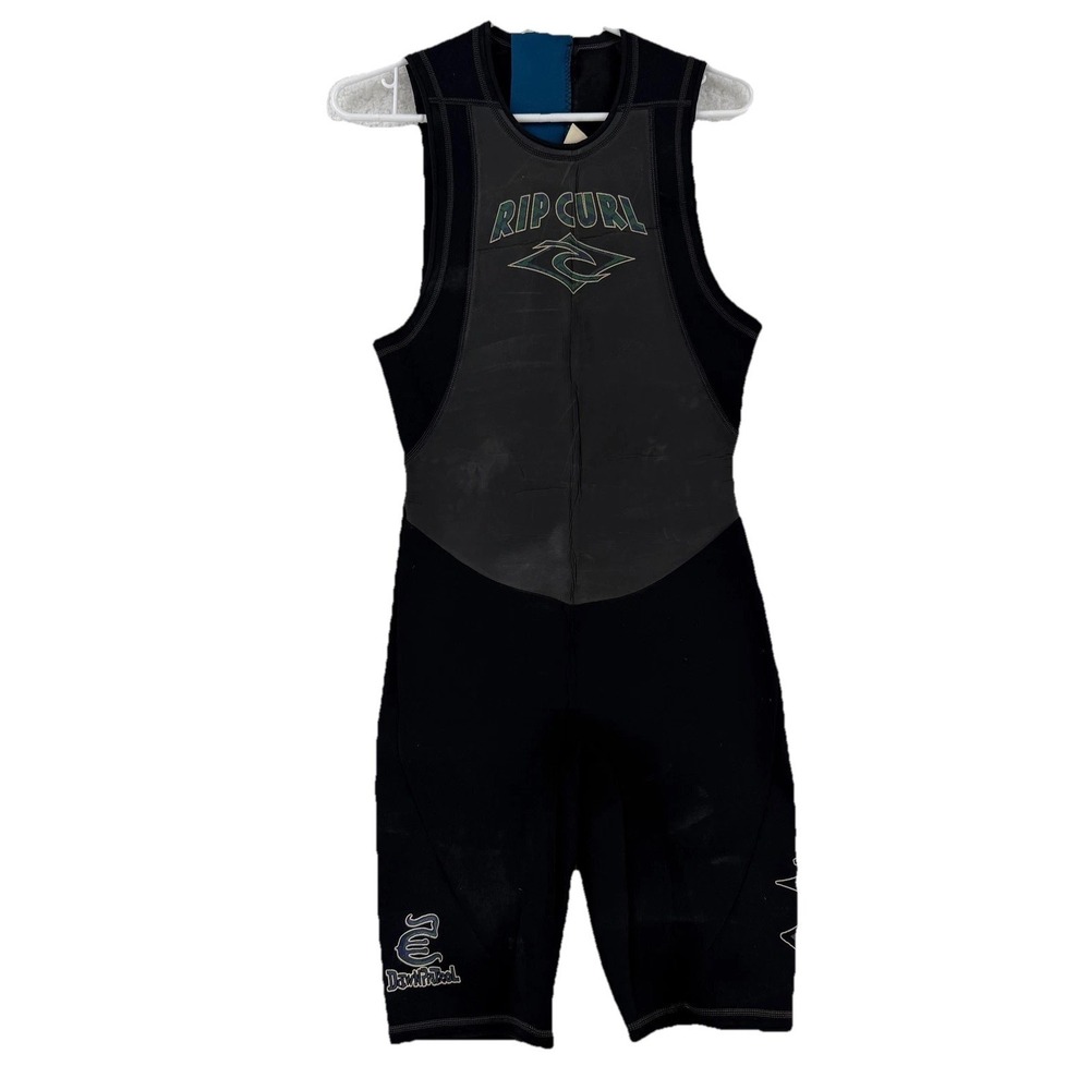Rip Curl Dawn Patrol Mens MT Sleeveless Shorty Wetsuit Black Back Zip Surfing